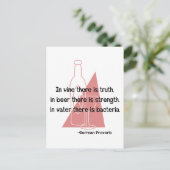 Duits Proverb - retro Briefkaart (Staand voorkant)