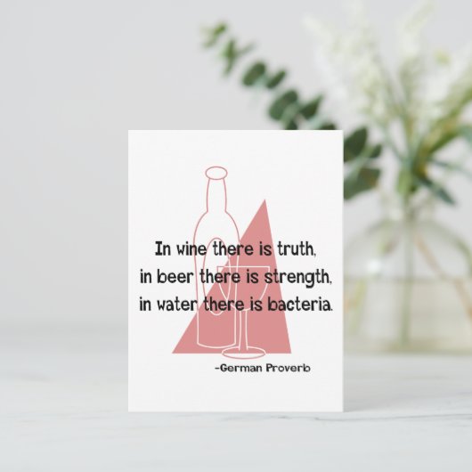 Duits Proverb - retro Briefkaart (Staand voorkant)