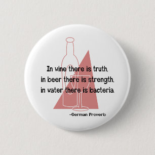 Duits Proverb - retro Ronde Button 5,7 Cm