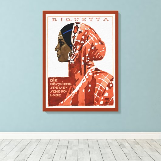 Duits Requetta Chocolate AD Canvas Afdruk (Insitu (Houten vloer))