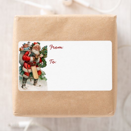 Duits Santa Gift Label Labels (Insitu)