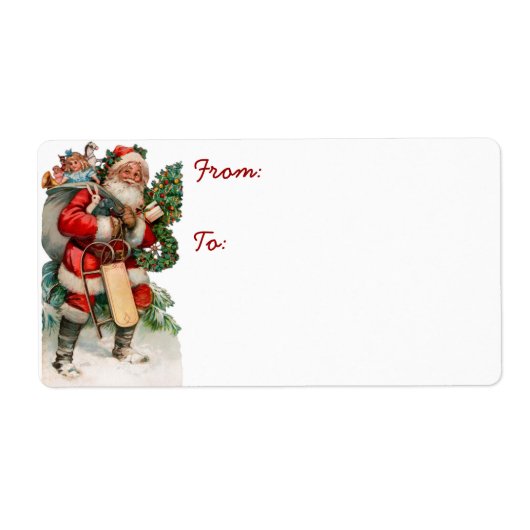 Duits Santa Gift Label Labels (Voorkant)
