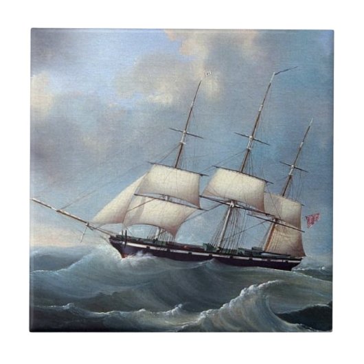 Duits schip Anne Emilie 1848 Tegeltje (Voorkant)