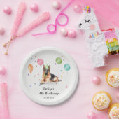 Duits Shepher Puppy Dog Kids Verjaardagsfeest Papieren Bordje (Feest)
