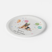 Duits Shepher Puppy Dog Kids Verjaardagsfeest Papieren Bordje (Gekanteld)
