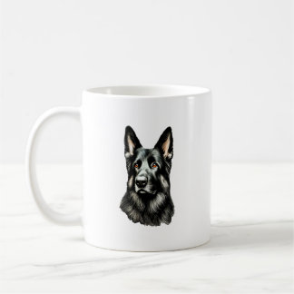 Duits Shepherd Black en Tan Koffiemok