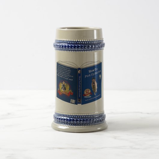 Duits Shepherd Book Grey/Blue 18 oz Stein Bierpul (Center)