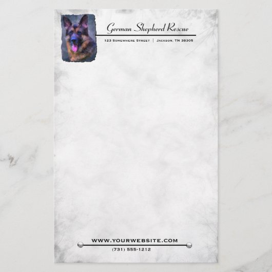 Duits Shepherd Briefpapier (Voorkant)
