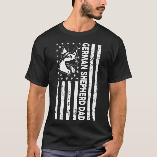 Duits Shepherd Dad: Shepherd Dog Dad Sh T-shirt (Voorkant)
