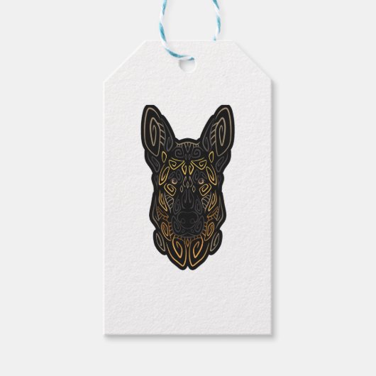 Duits Shepherd Design German Shepherd Gifts Dog O Cadeaulabel (Voorkant)