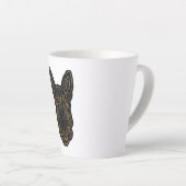 Duits Shepherd Design German Shepherd Gifts Dog O Latte Mok (Rechterhoek)
