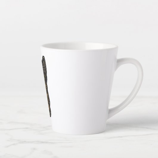 Duits Shepherd Design German Shepherd Gifts Dog O Latte Mok (Rechts)