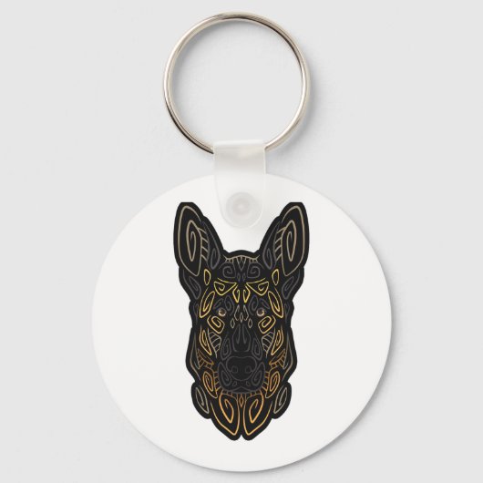 Duits Shepherd Design German Shepherd Gifts Dog O Sleutelhanger (Voorkant)