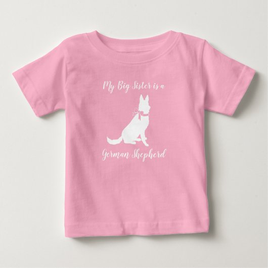 Duits Shepherd Dog Baby shower Pink Girl (Voorkant)