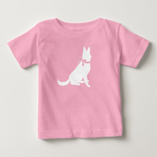 Duits Shepherd Dog Baby shower Pink Girl (Voorkant)