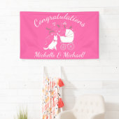 Duits Shepherd Dog Baby shower Pink Girl Spandoek (Insitu)