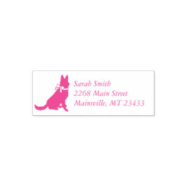 Duits Shepherd Dog Baby shower Pink Girl Zelfinktende Stempel