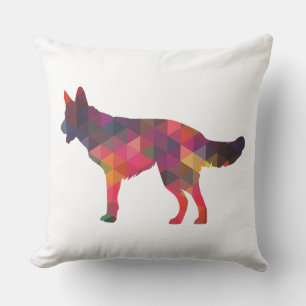 Duits Shepherd Dog Geometric Pattern Silhouette M Kussen