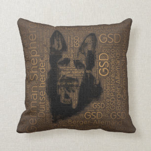 Duits Shepherd Dog - GSD Word Pattern Kussen