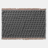 Duits Shepherd Dog Silhouettes Pattern Deken (Voorkant)