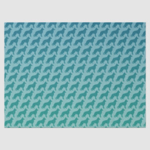 Duits Shepherd Dog Silhouettes Pattern Tissuepapier