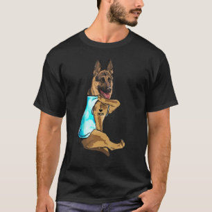 Duits Shepherd Dog Tattoo I Love Mam Moederdag T-shirt