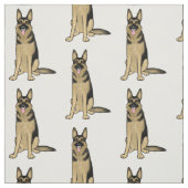 Duits Shepherd Dogs Pattern | Cute Pet Lover's Stof (Swatch)