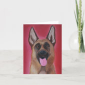 Duits Shepherd Folded Wenskaart Kaart (Voorkant)
