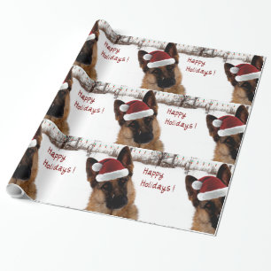 Duits Shepherd Holiday Wrapping Paper Cadeaupapier