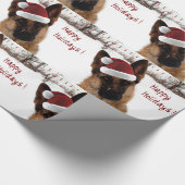 Duits Shepherd Holiday Wrapping Paper Cadeaupapier (Hoek)