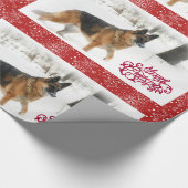 Duits Shepherd Holiday Wrapping Paper Cadeaupapier (Hoek)