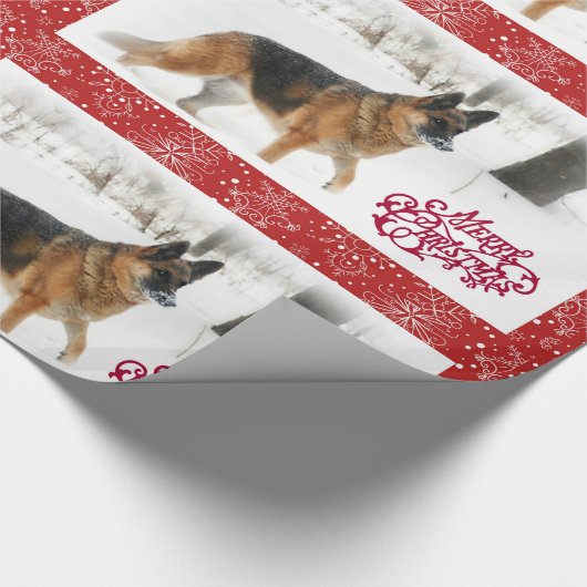 Duits Shepherd Holiday Wrapping Paper Cadeaupapier (Hoek)