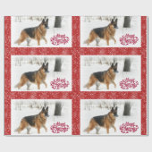 Duits Shepherd Holiday Wrapping Paper Cadeaupapier (Vlak)