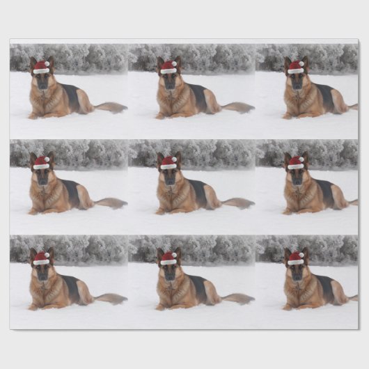 Duits Shepherd Holiday Wrapping Paper Cadeaupapier (Vlak)