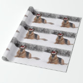 Duits Shepherd Holiday Wrapping Paper Cadeaupapier (Uitgerold)