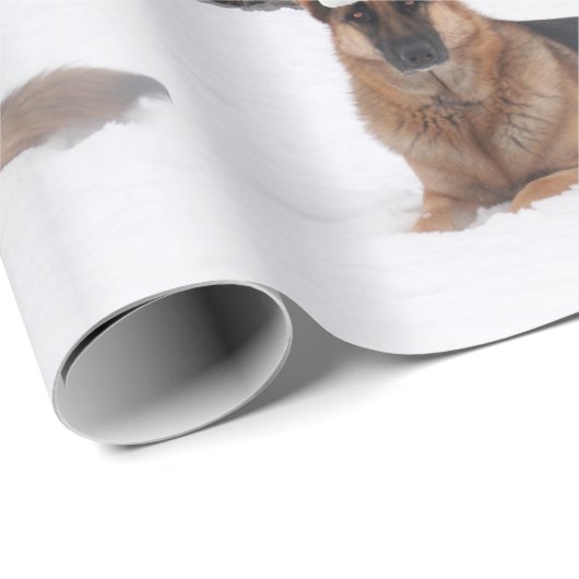 Duits Shepherd Holiday Wrapping Paper Cadeaupapier (Rol Hoek)