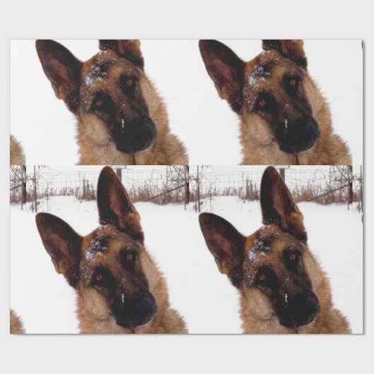 Duits Shepherd Holiday Wrapping Paper Cadeaupapier (Vlak)