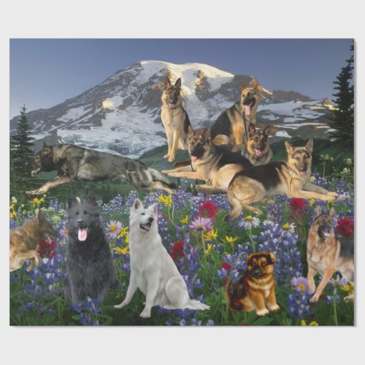 Duits Shepherd Land Cadeaupapier (Vlak)