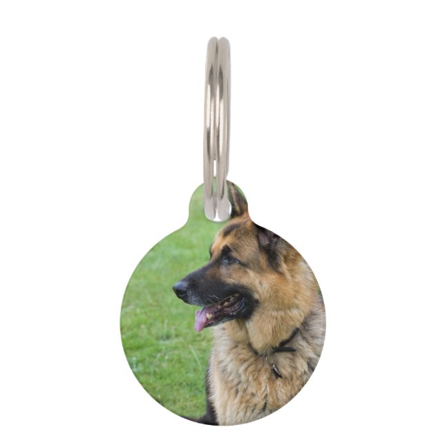 Duits Shepherd Profile Huisdierpenning (Voorkant)