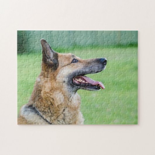 Duits Shepherd Side Portret Legpuzzel (Horizontaal)