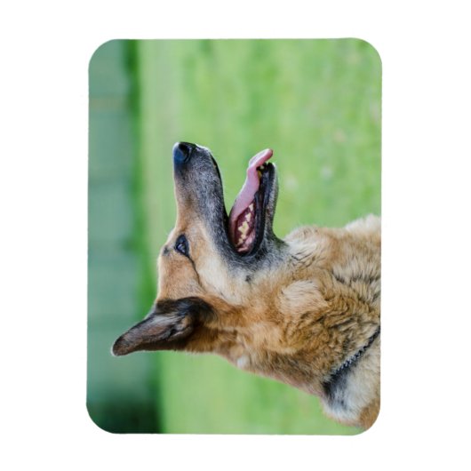 Duits Shepherd Side Portret Magneet (Verticaal)