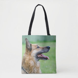 Duits Shepherd Side Portret Tote Bag