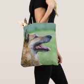 Duits Shepherd Side Portret Tote Bag (Dichtbij)