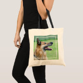 Duits Shepherd Side Portret Tote Bag (Voorkant (product))