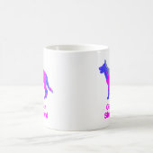 Duits Shepherd Silhouette Pink & Blue Design Koffiemok (Center)