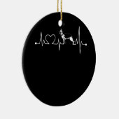 Duits Shepherd T Heartbeat Shirt Keramisch Ornament (Rechts)