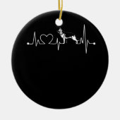 Duits Shepherd T Heartbeat Shirt Keramisch Ornament (Voorkant)