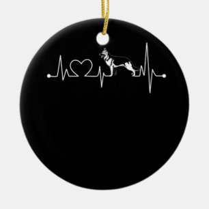 Duits Shepherd T Heartbeat Shirt Keramisch Ornament