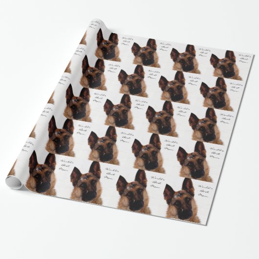 Duits Shepherd Wrapping Paper for mam Cadeaupapier (Uitgerold)