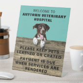 Duits Shorthair Pointer Puppy Veterinarian Reclamebord Met Voetstuk (Insitu)